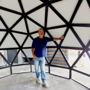 timber glamping geodome