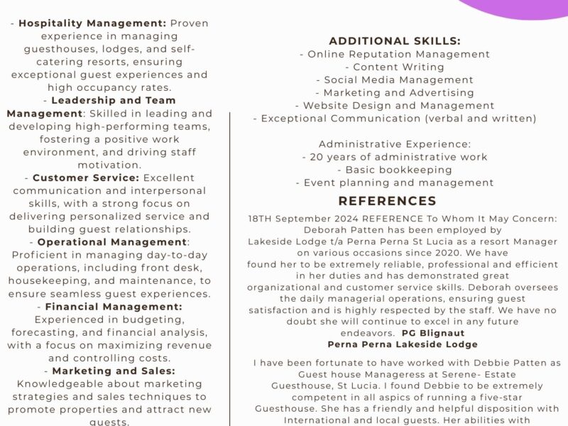 Guesthouse Boutique Hotel Relief Manager Cape Town